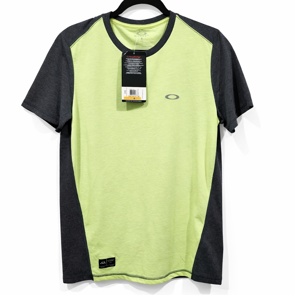 Oakley Lime and Charcoal Short Sleeve Athletic Tee